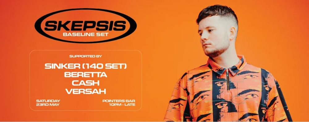 Flyer for SKEPSIS (UK) BASSLINE SET