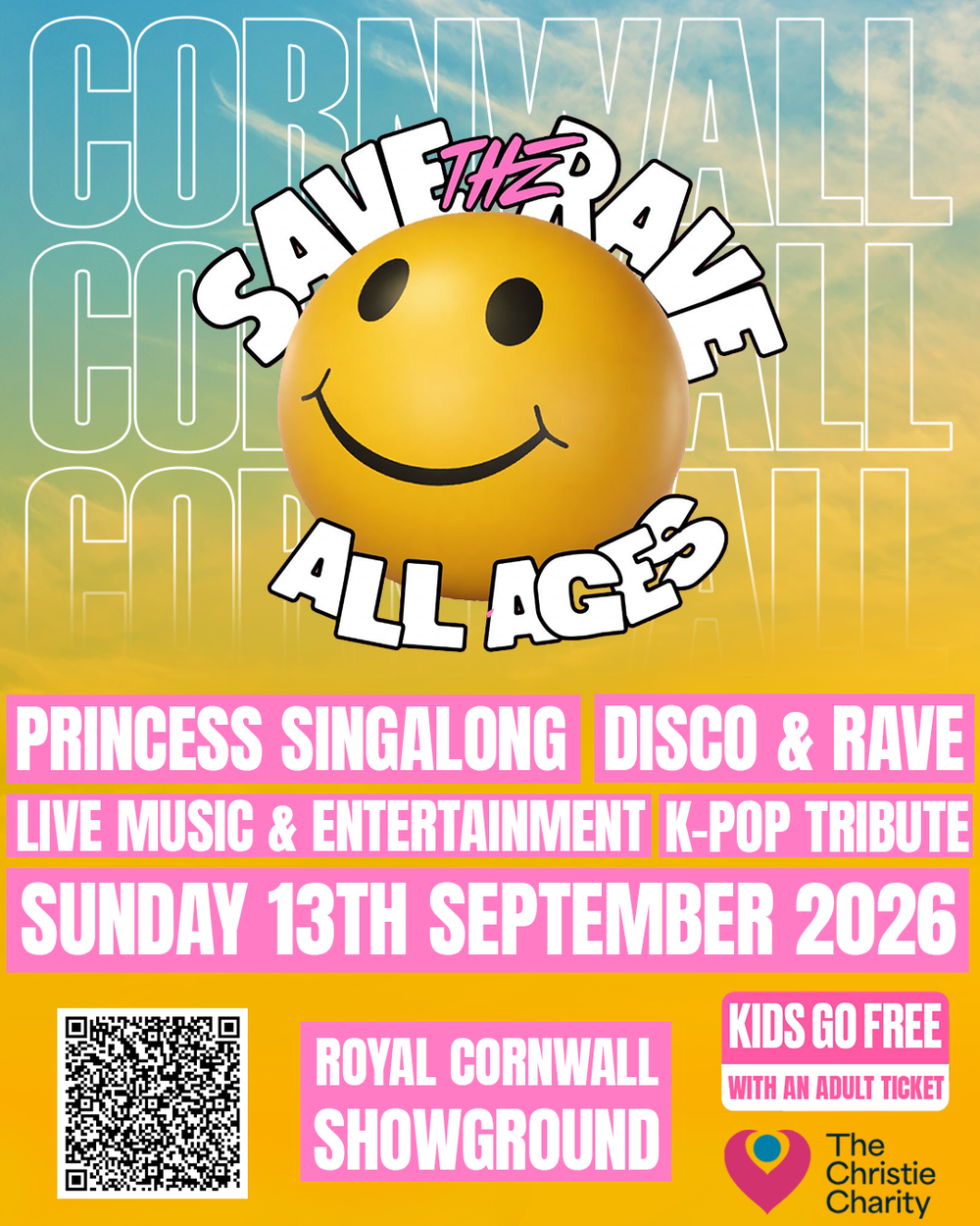 Flyer for Save The Rave - Family Festival - Cornwall 13 September