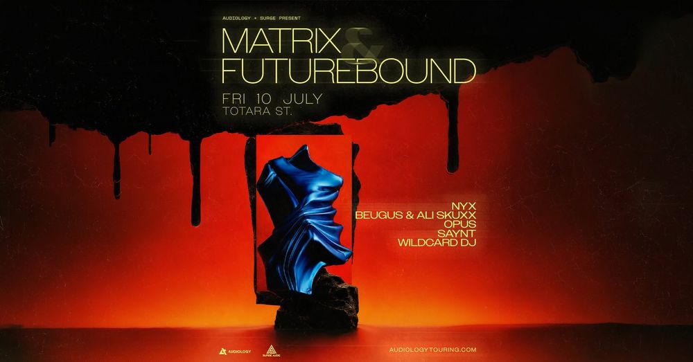 Flyer for Audiology + Surge present: Matrix & Futurebound