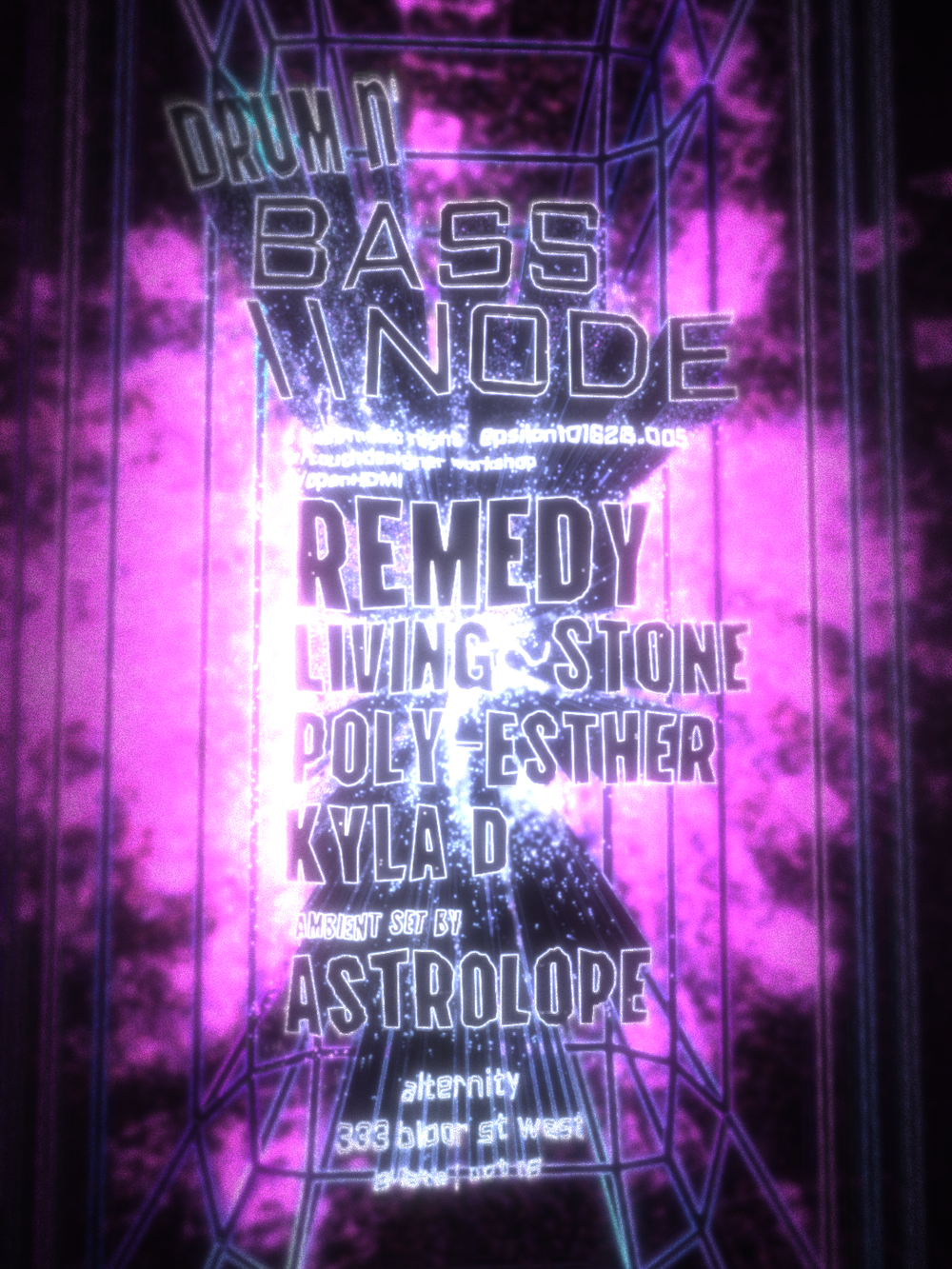 Flyer for bass node epsilon