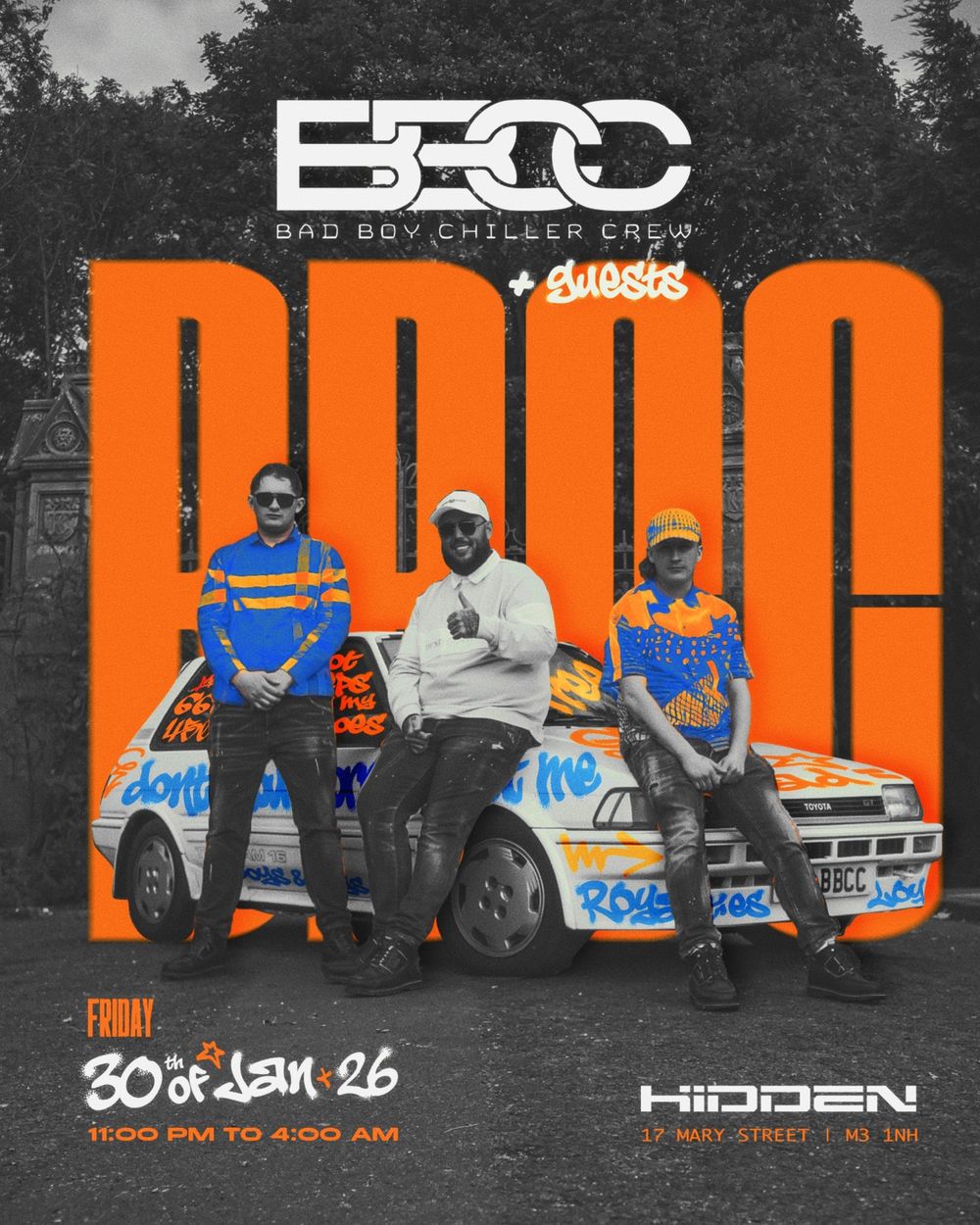 Flyer for Hidden presents Bad Boy Chiller Crew