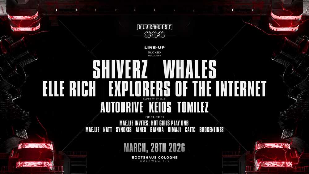 Flyer for BLACKLIST pres. SHIVERZ / Whales