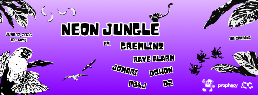 Flyer for PB&J PRESENTS: NEON JUNGLE