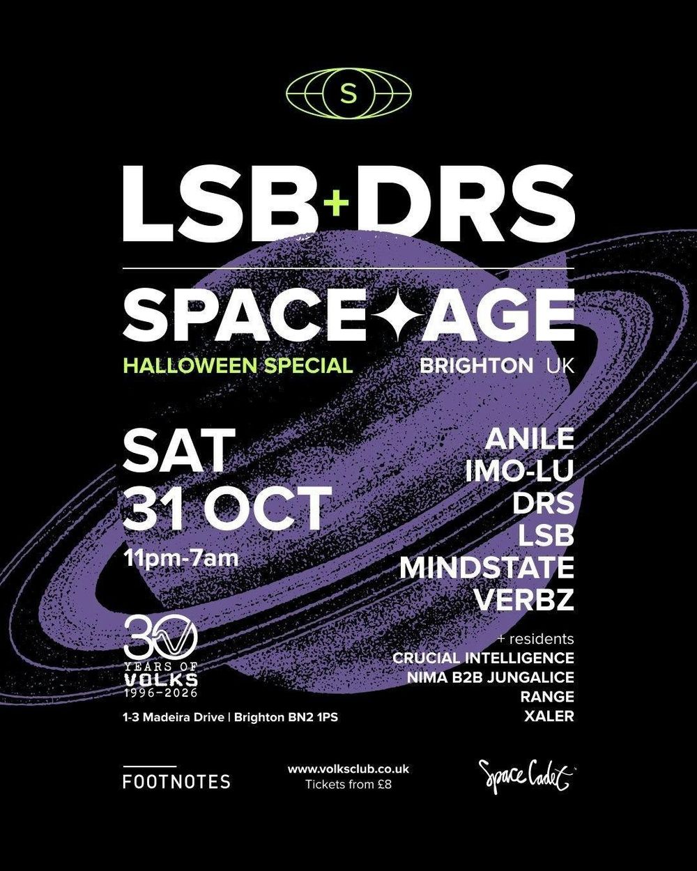 Flyer for LSB + DRS present: Space Age Halloween Special