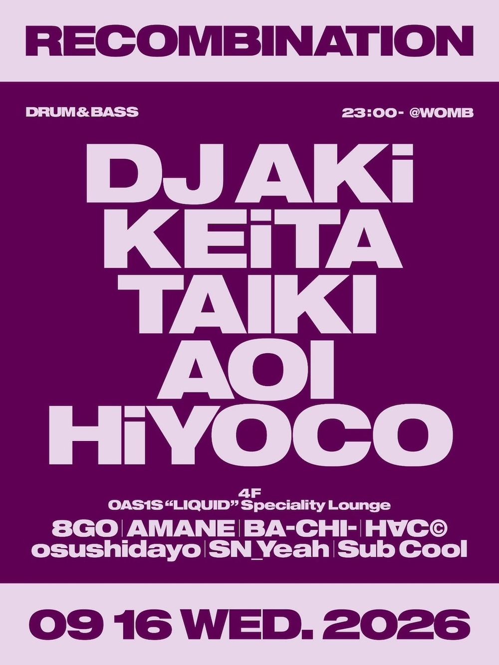 Flyer for RECOMBINATION