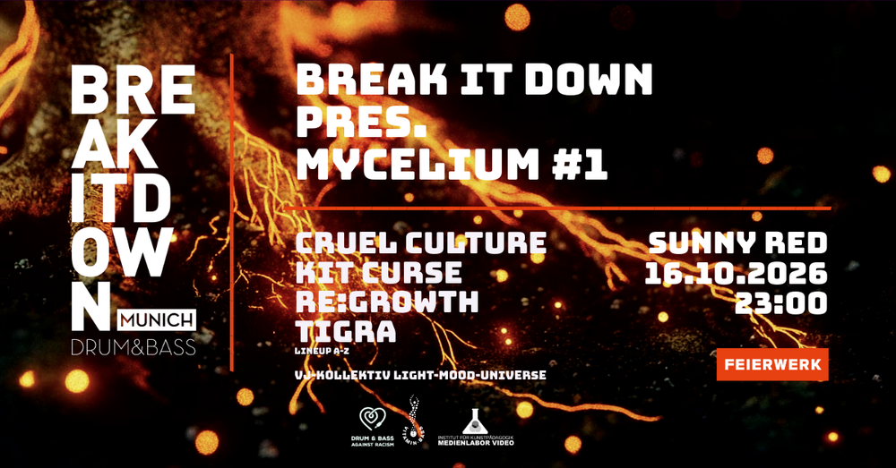 Flyer for Break it Down pres. Mycelium #1
