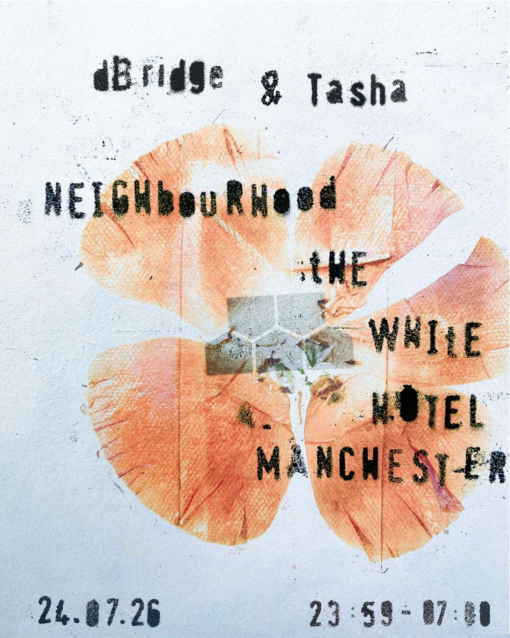Flyer for Neighbourhood: dBridge & Tasha