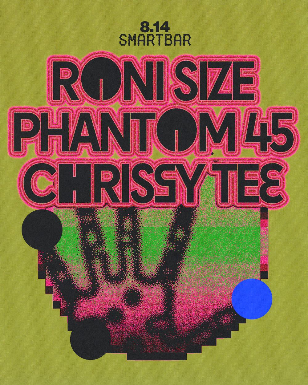Flyer for Roni Size - Phantom 45 - Chrissy Tee