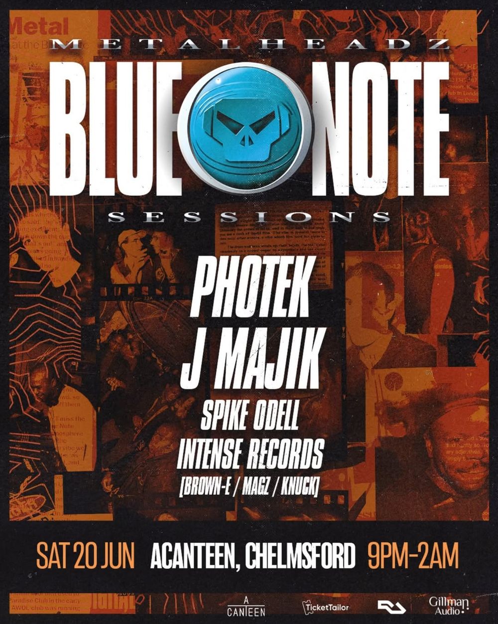 Flyer for Metalheadz Blue Note Sessions (Chelmsford)