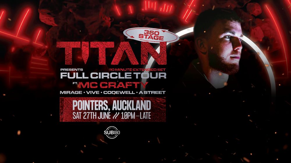 Flyer for TITAN PRESENTS FULL CIRCLE (360) - AUCKLAND
