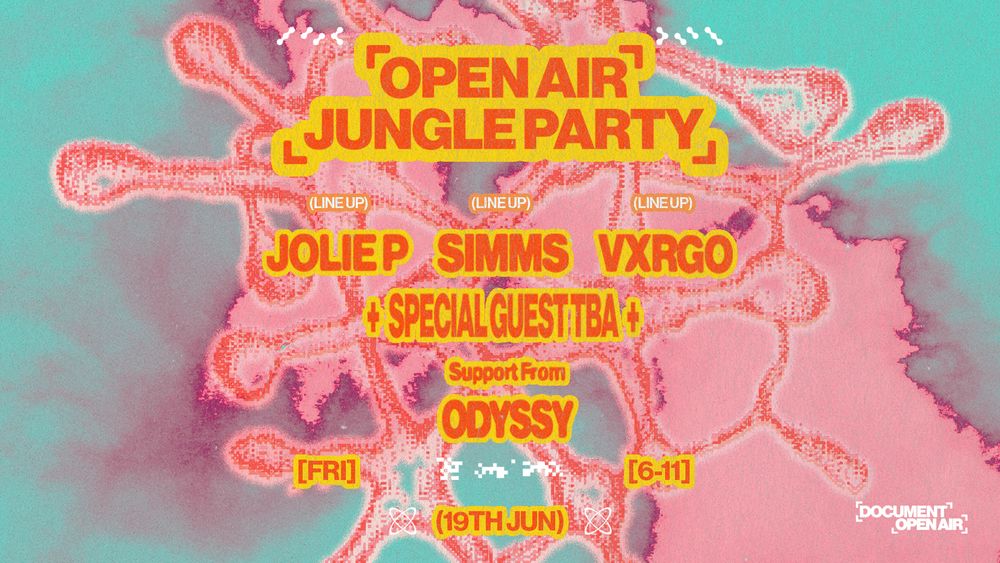 Flyer for Document Open Air: Jungle Party with Clipz, SIMMS, Jolie P