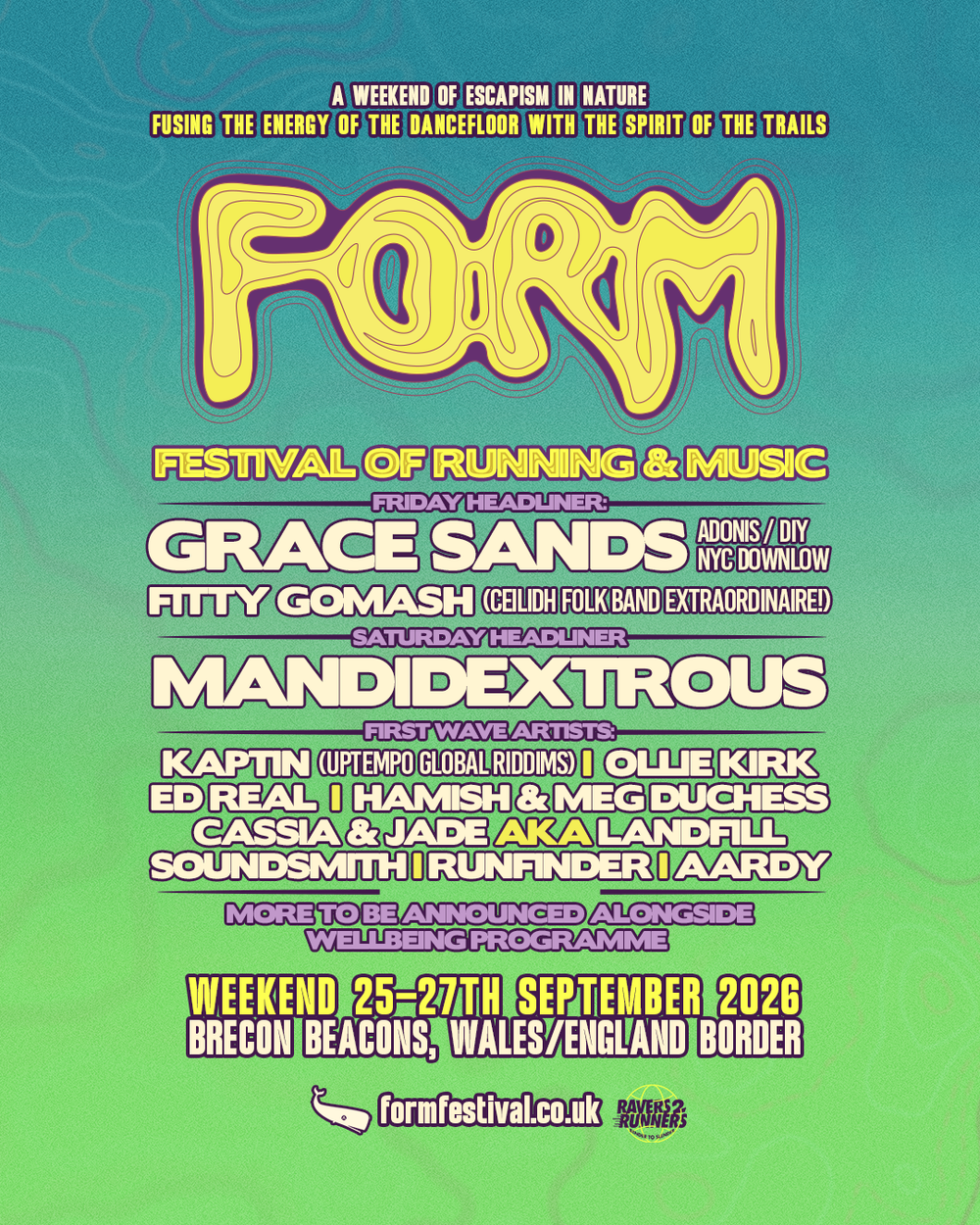 Flyer for FORM Festival of Running & Music
