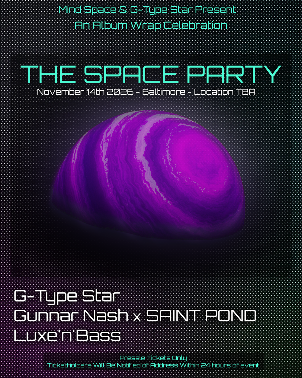 Flyer for The Space Party