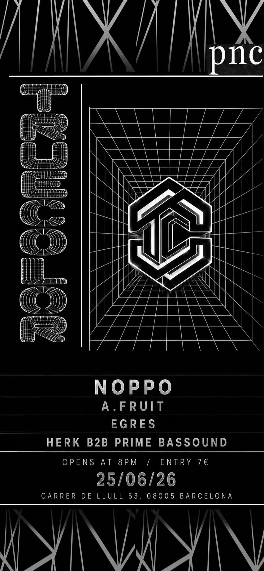 Flyer for True Color Recs Drum & Bass Showcase
