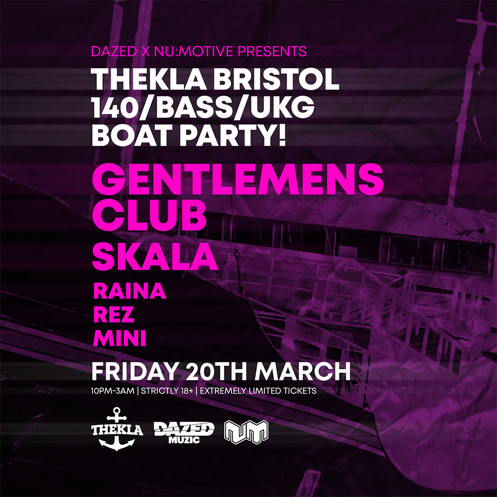 Flyer for Gentlemens Club & Skala • 140/Bass/UKG Bristol Boat Party