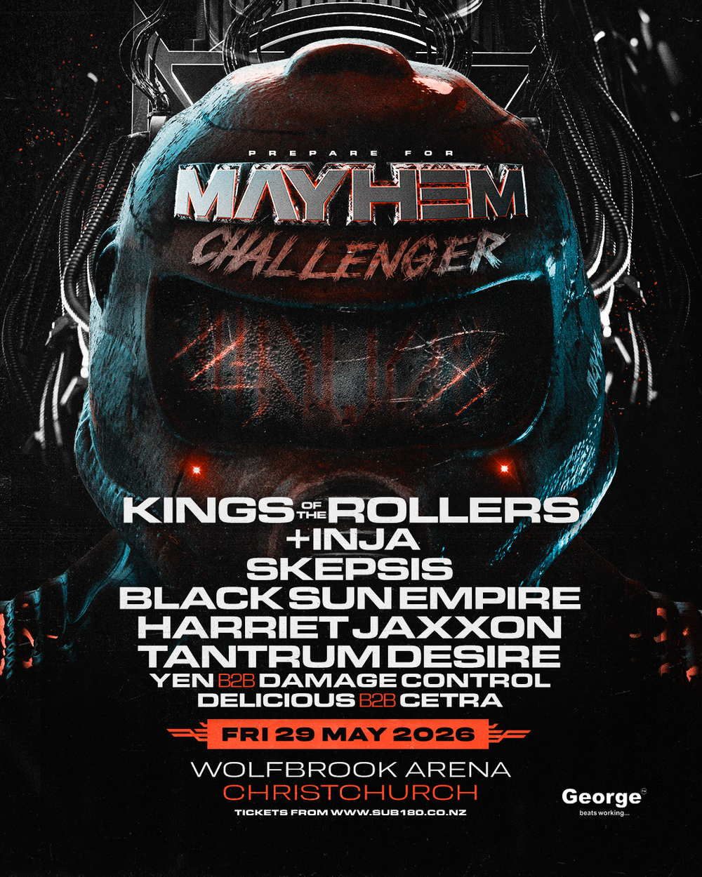 Flyer for MAYHEM CHALLENGER - CHRISTCHURCH