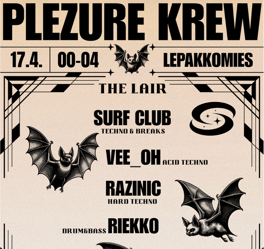 Flyer for Plezure Krew: The Lair