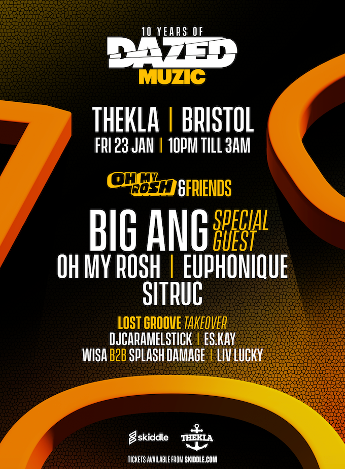 Flyer for Dazed Muzic presents: Oh My Rosh & Friends