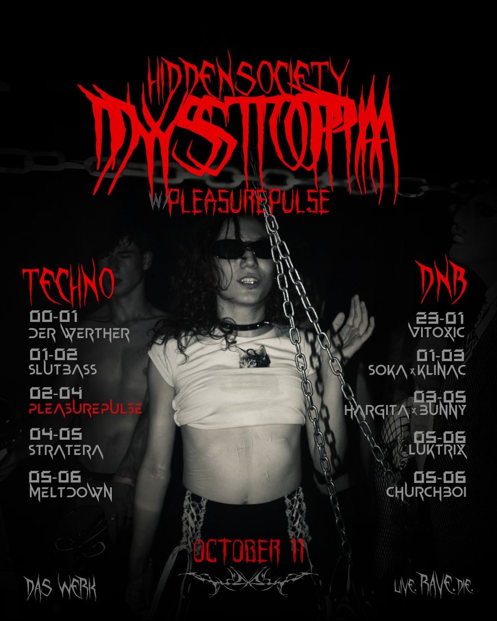 Flyer for DYSTØPIA RAVE