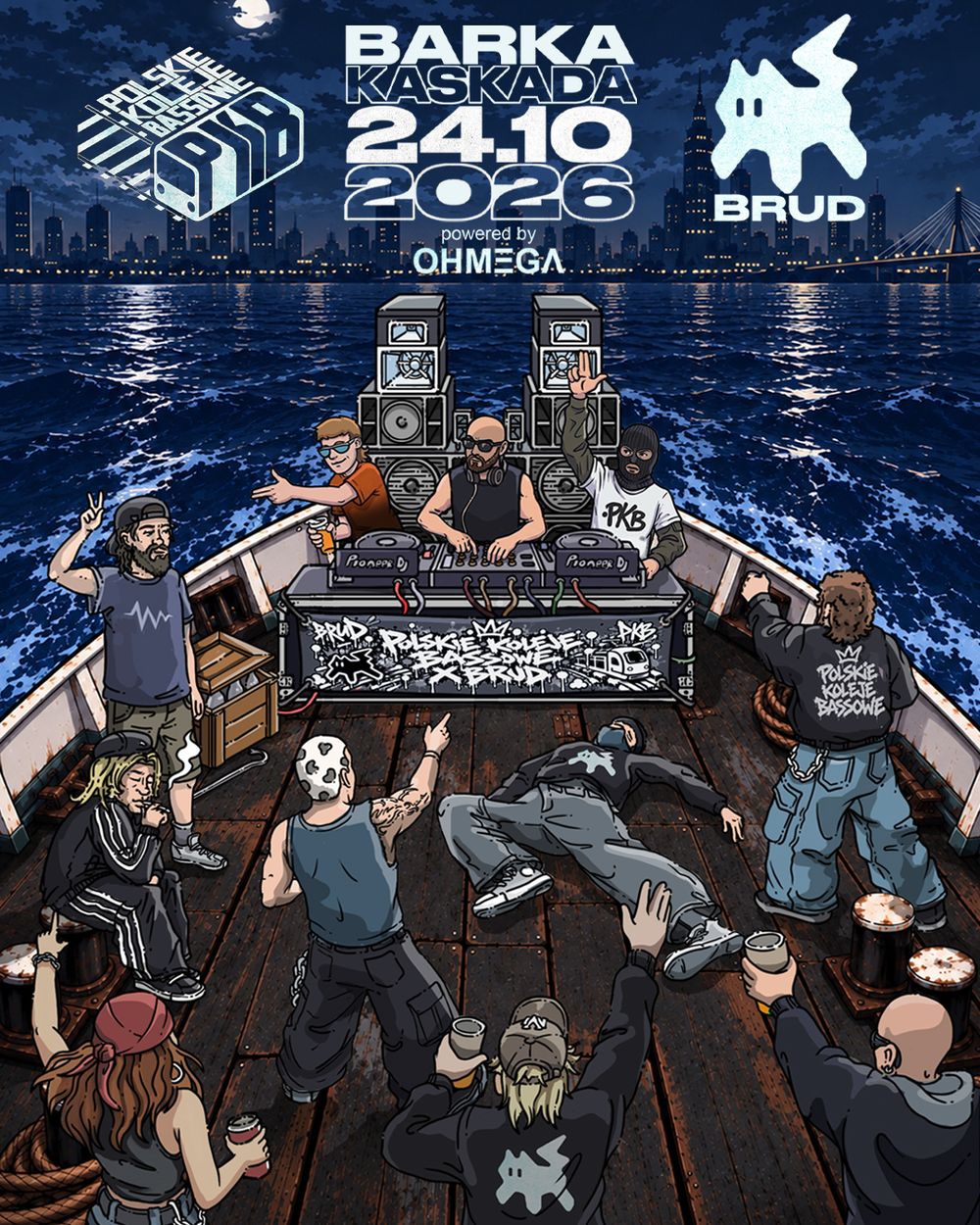 Flyer for POLSKIE KOLEJE BASSOWE × BRUD