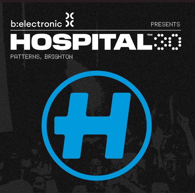 Flyer for b:electronic presents: Hospital30