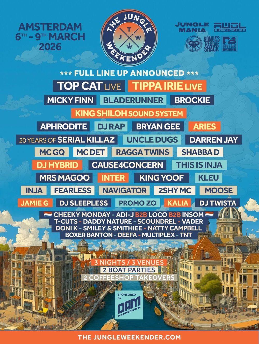 Flyer for THE JUNGLE WEEKENDER