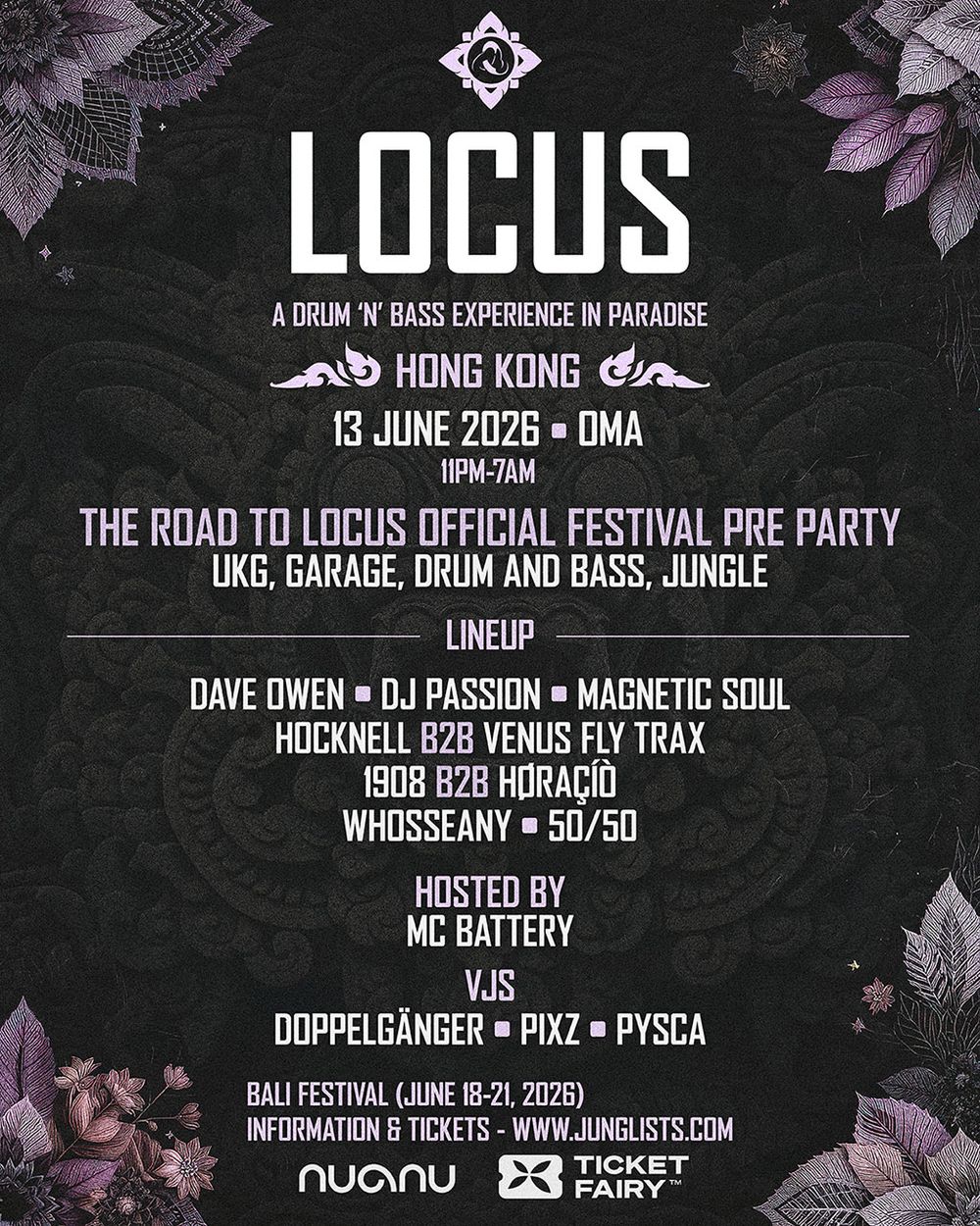Flyer for Magnetic Soul presents: The Road To Locus Official Festival Preparty (Hong Kong)