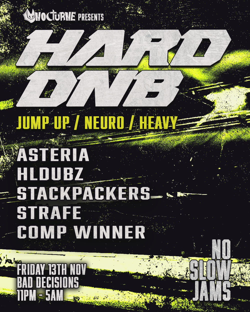Flyer for HARD DNB (Jump Up - Neuro - Heavy)