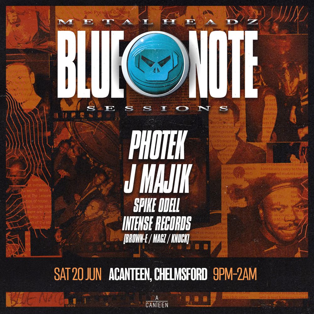 Flyer for METALHEADZ BLUE NOTE SESSIONS - Photek + J Majik