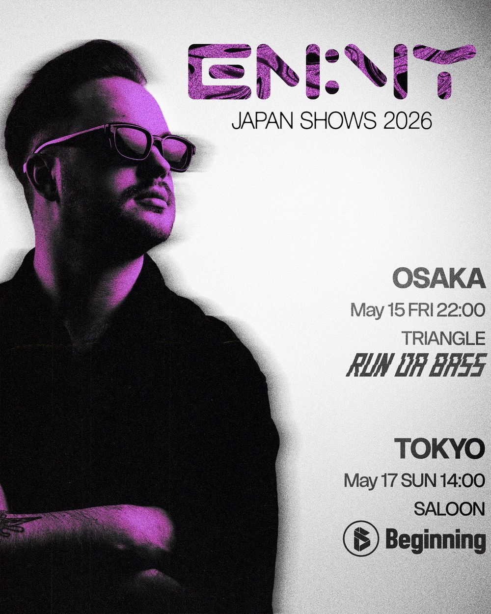 Flyer for EN:VY Tokyo show by Beginning