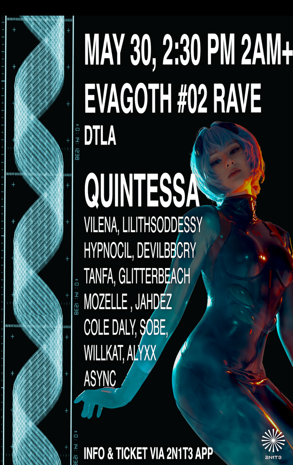 Flyer for 2N1T3 EVAGOTH #02