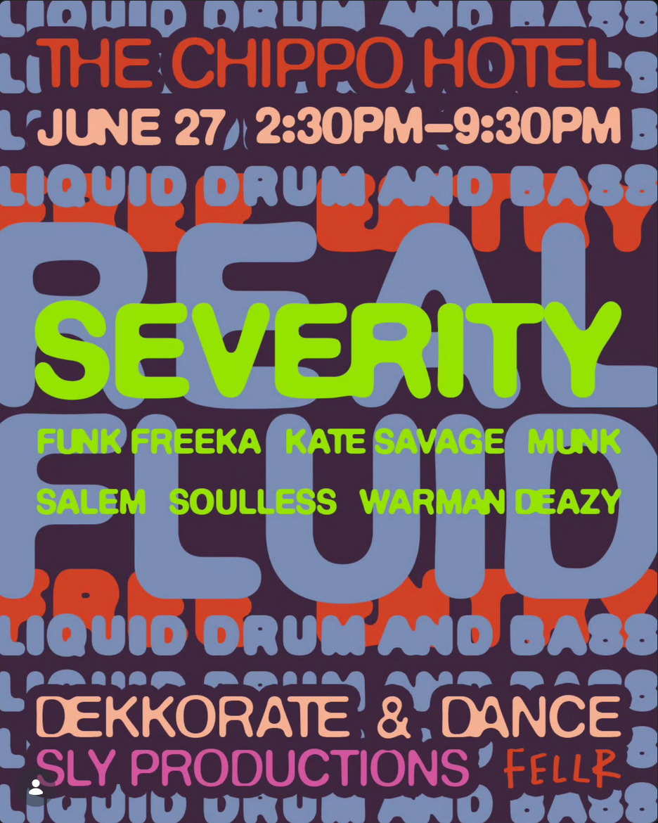 Flyer for Real Fluid Presents: Severity