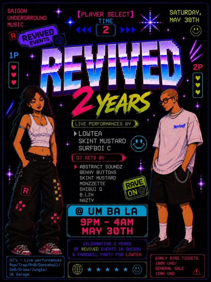 Flyer for Revied's 2nd Birthday at Um Ba La