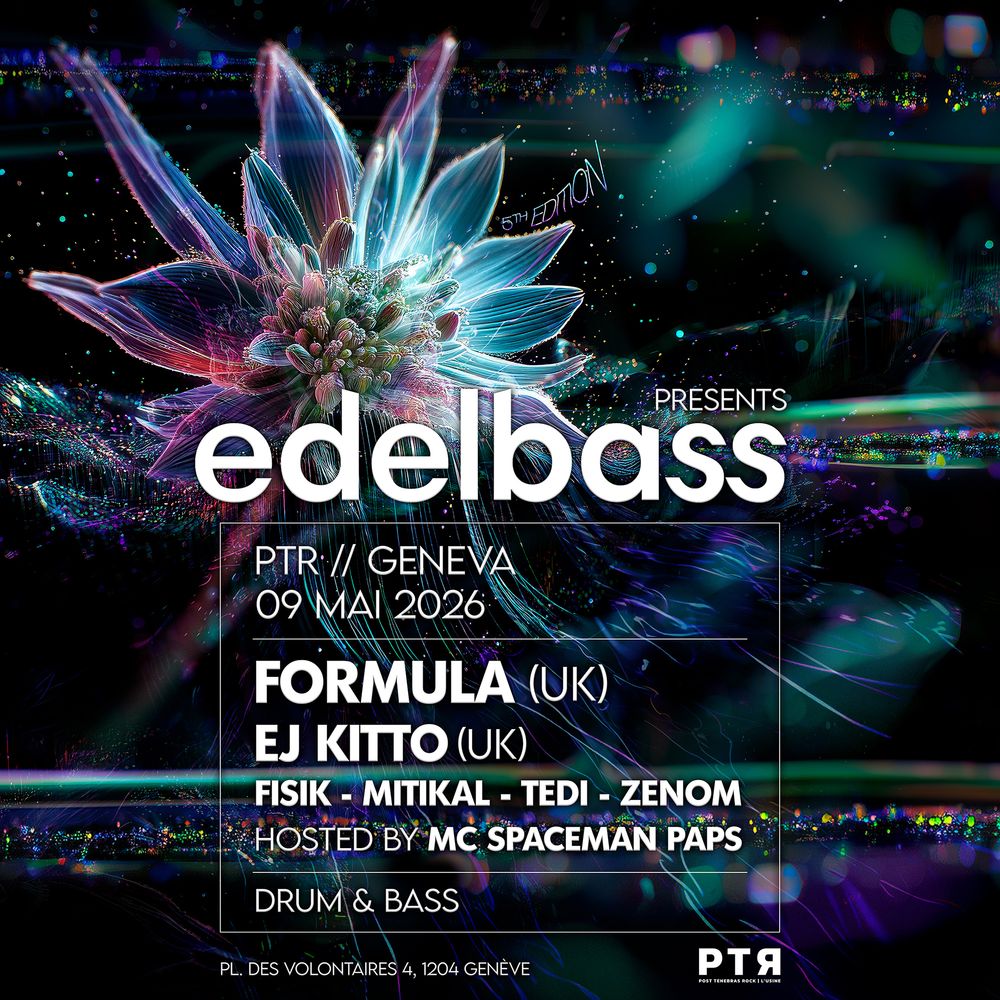 Flyer for Edelbass presents Formula + EJ Kitto
