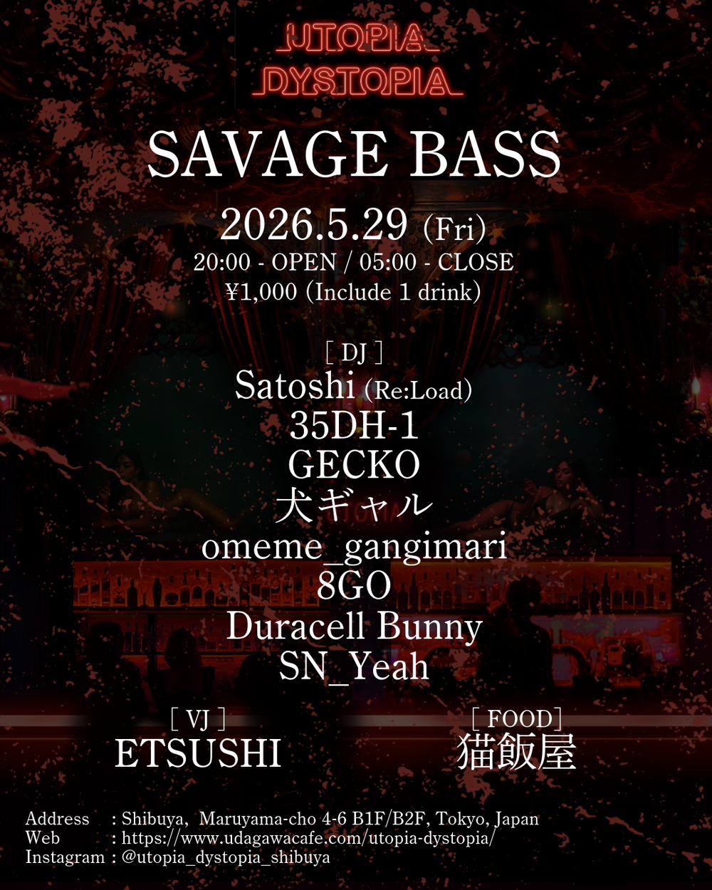 Flyer for SAVAGE BASS