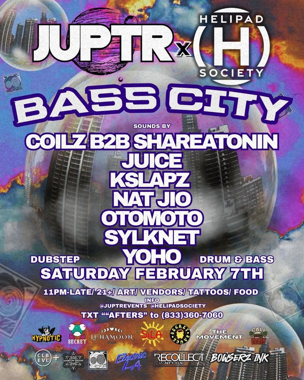 Flyer for BASS CITY