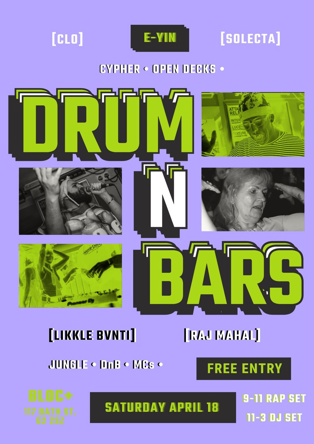 Flyer for DRUM N BARS