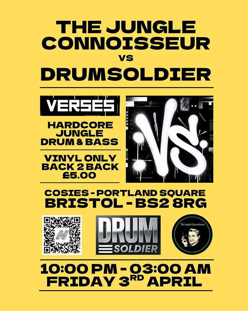 Flyer for Verses - The Jungle Connoisseur Vs Drum Soldier