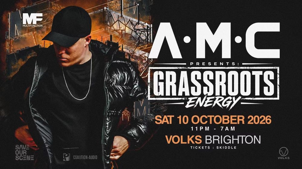 Flyer for A.M.C presents: Grassroots Energy (Brighton)
