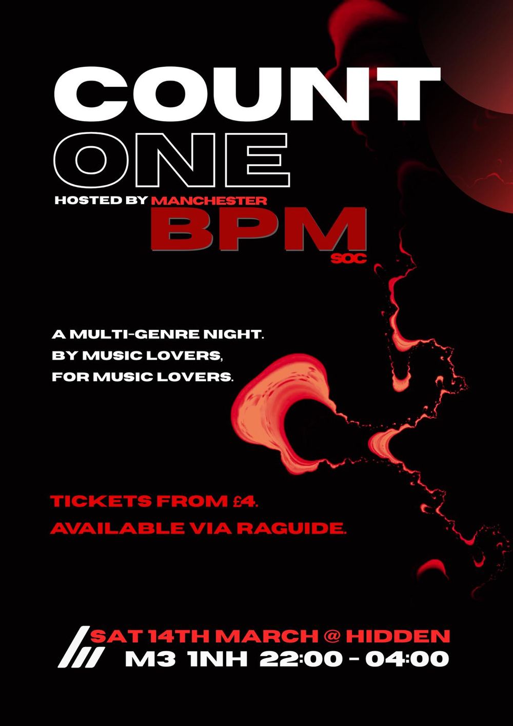 Flyer for BPMsoc Count One
