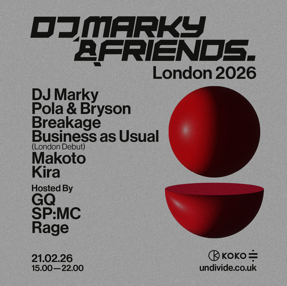 Flyer for DJ Marky & Friends London 2026