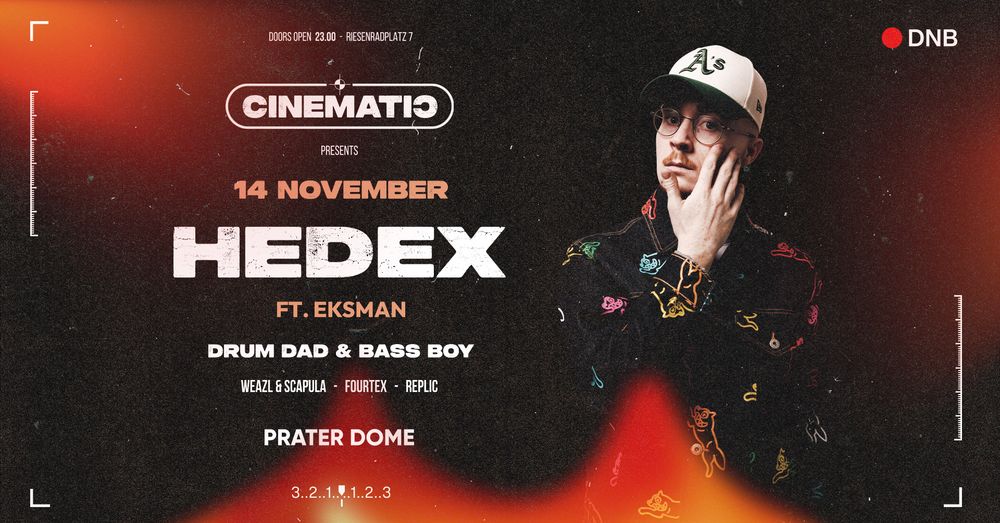 Flyer for Hedex pres. by CINEMATIC - Prater Dome