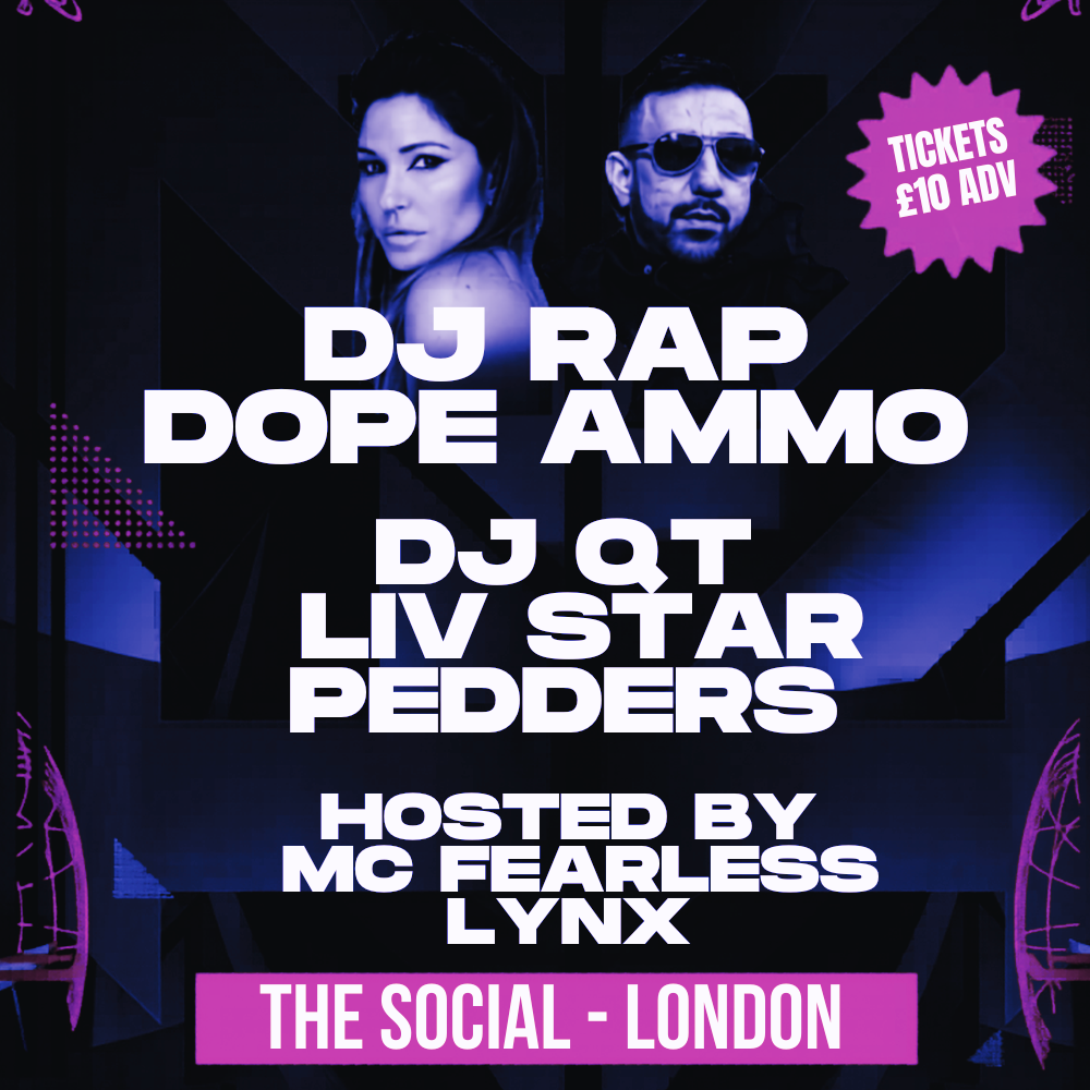 Flyer for Propa Ammo: DJ Rap + Dope Ammo + more