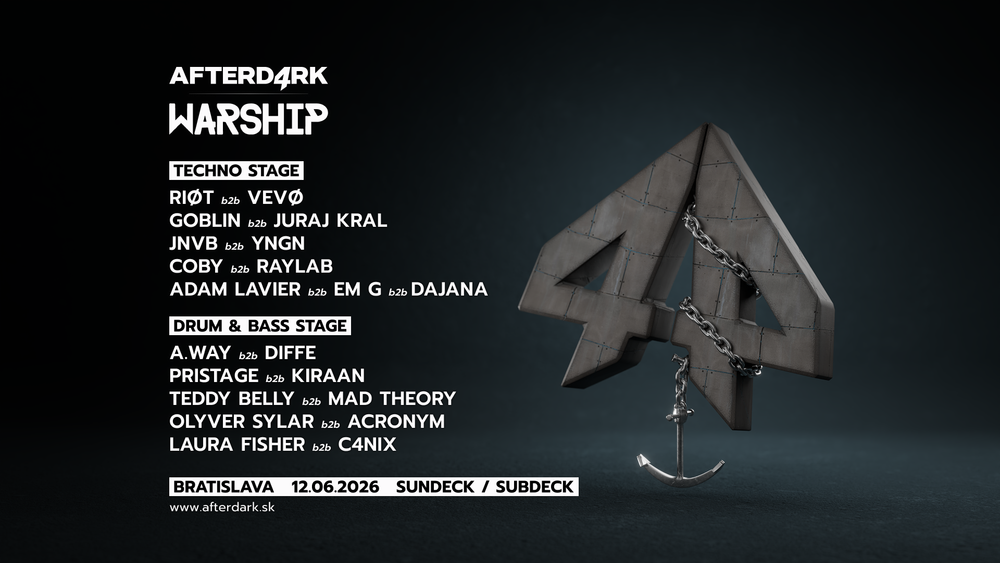 Flyer for WARSHIP#03 - DNB + TECHNO - 21 DJs - 2x STAGE - BRATISLAVA