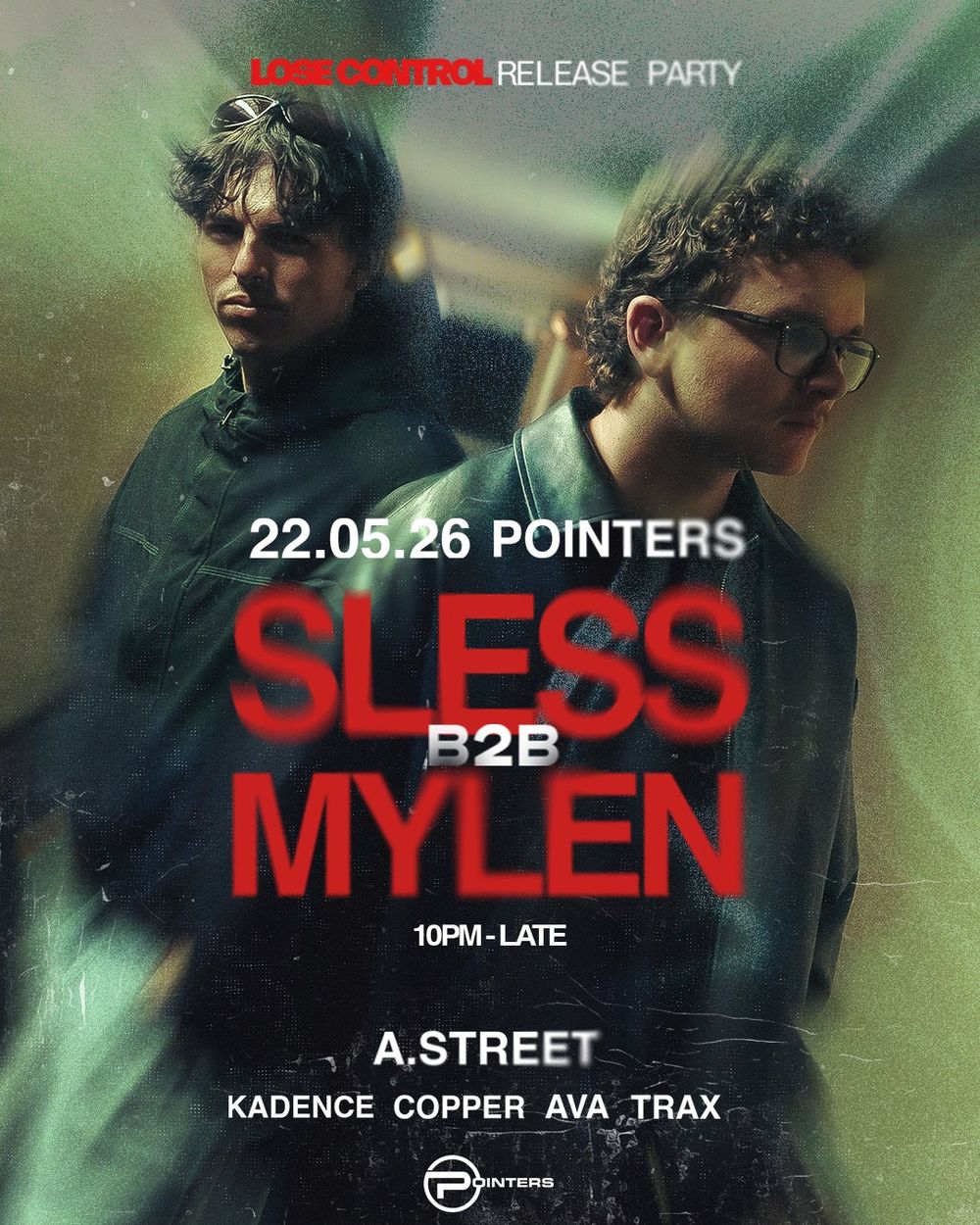 Flyer for Pointers presents: Sless B2B Mylen