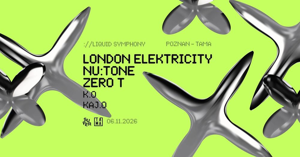 Flyer for Liquid Symphony: London Elektricity, Nu:Tone & Zero T