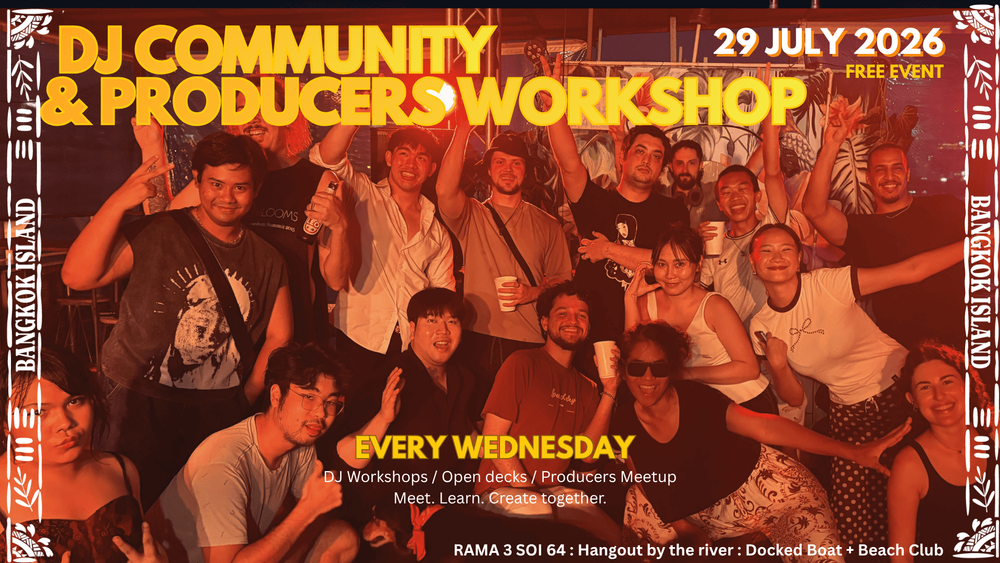 Flyer for DJ COMMUNITY & PRODUCERS WORKSHOP - 29/07