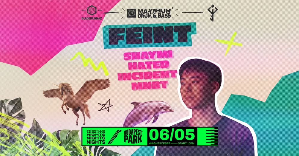 Flyer for Maximum Drum & Bass pres. Feint