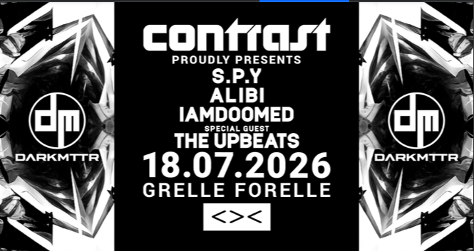 Flyer for CONTRAST pres. DARKMTTR Label Night