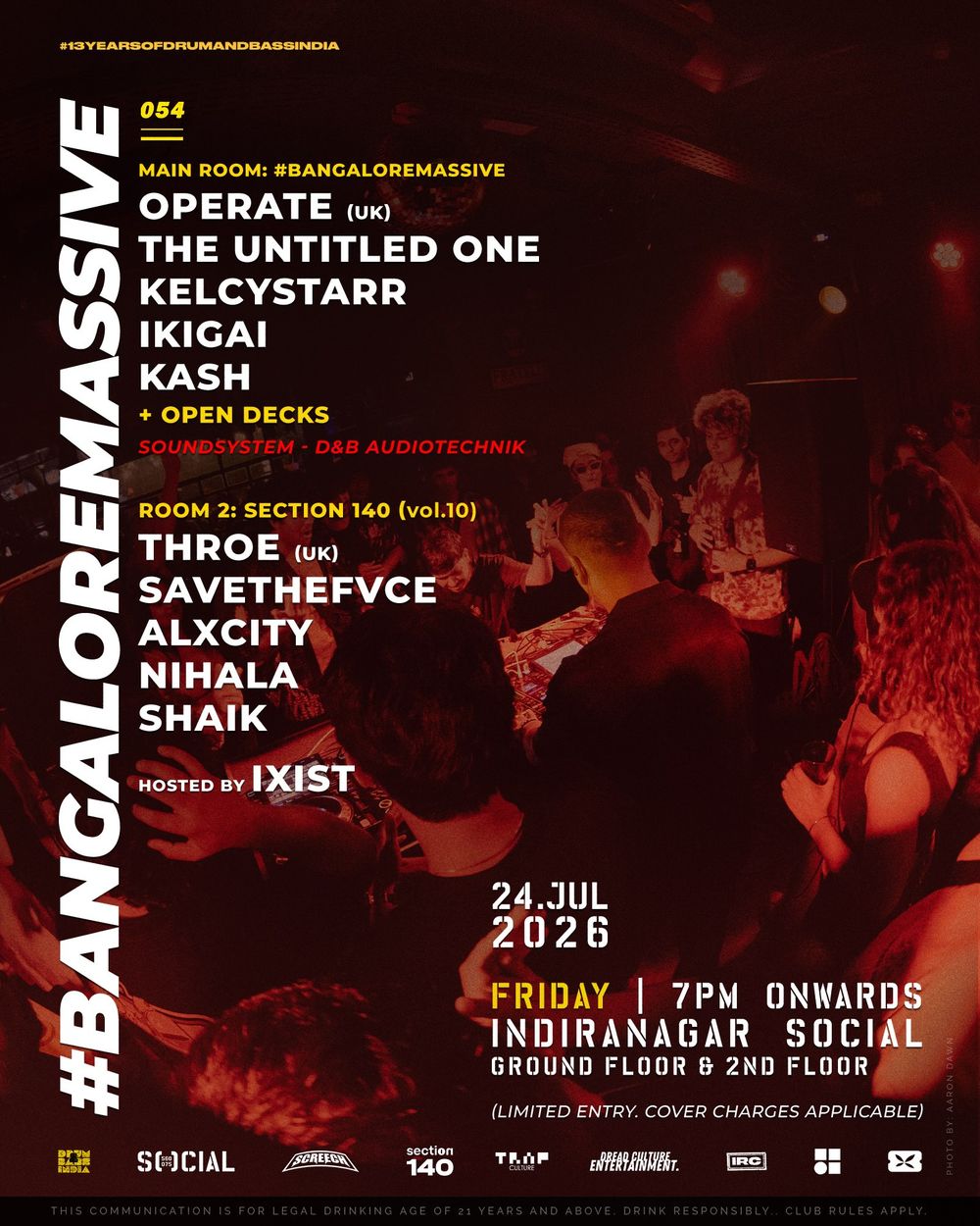 Flyer for DnBIndia x Social pres. #BangaloreMassive 054